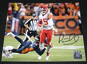 Patrick Mahomes Autographed Kansas City Chiefs Left Handed Pass 8x10