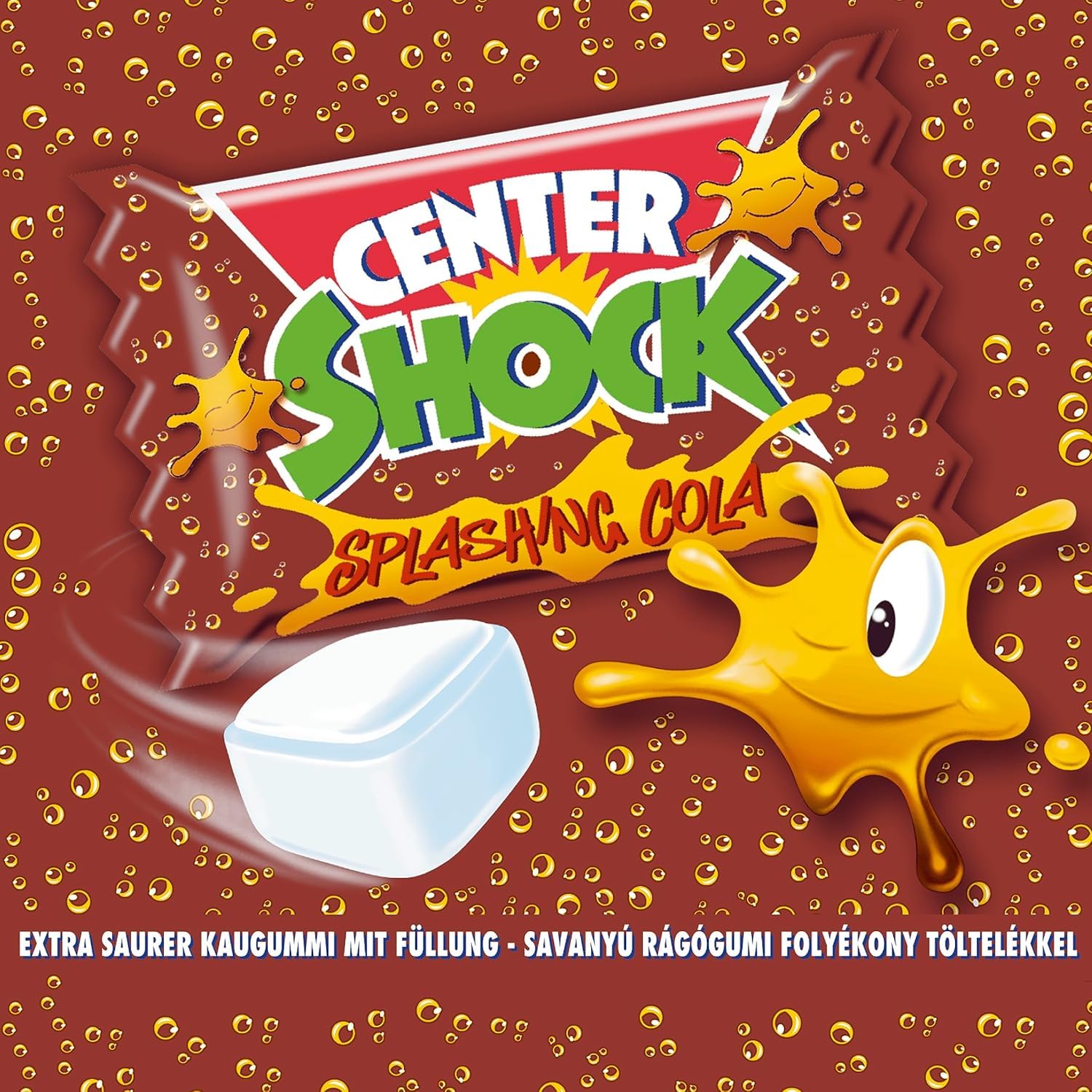 Center Shock Splashing Cola, Box mit 100 Kaugummis, extra-sauer mit Cola-Geschmack, geeignet für Geburtstag, Pinata, Party, Candy-Bar, Weihnachten und Halloween, 400g 2
