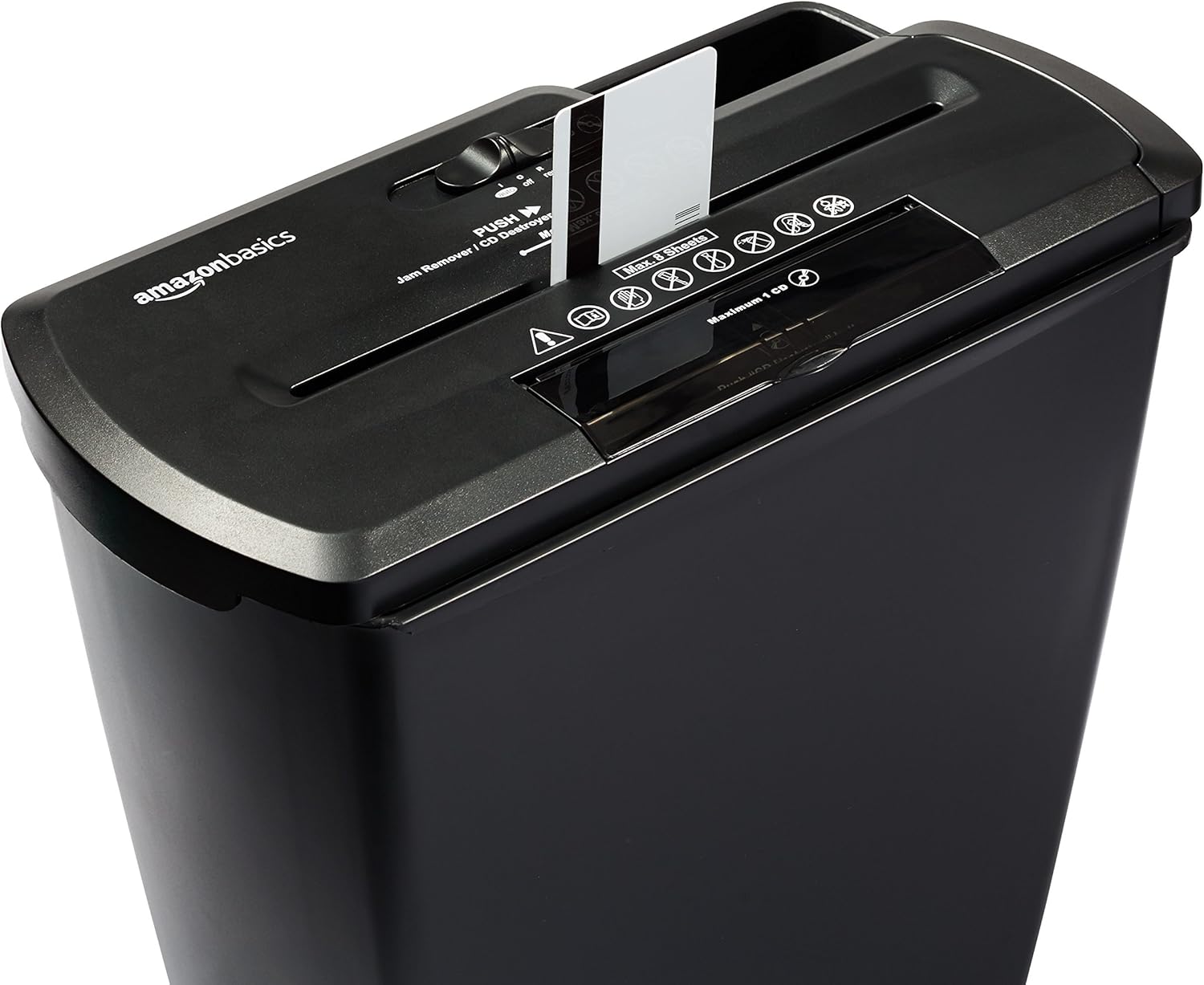 Basics 8-Sheet Strip-Cut Paper, CD and Credit Card Home Office Shredder: Electronics