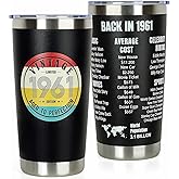 DECZHIYU 65th Birthday Gifts for Women Men - 1961 65th Birthday Decorations Gifts Ideas for Her Him - 65 Year Old Birthday Gift for Men Women Turning 65 Gift Ideas - 20oz Stainless Steel Tumbler