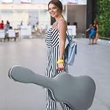 CAHAYA 41 Inch Acoustic Guitar Case ABS Waterproof Hard Case Navy view 8