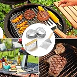 onlyfire BBQ Griddle Accessories Kit 2 Burger Melting Domes Spatula Press view 8