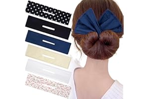 CustomyLife 6pcs Bun Makers - Flexible Donut Twister, French Curl Hair Clips and Accessories for Women's Long, Thick or Thin Hair