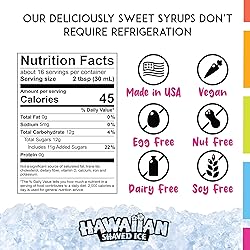Hawaiian Shaved Ice Syrup Assortment, 6 Popular
