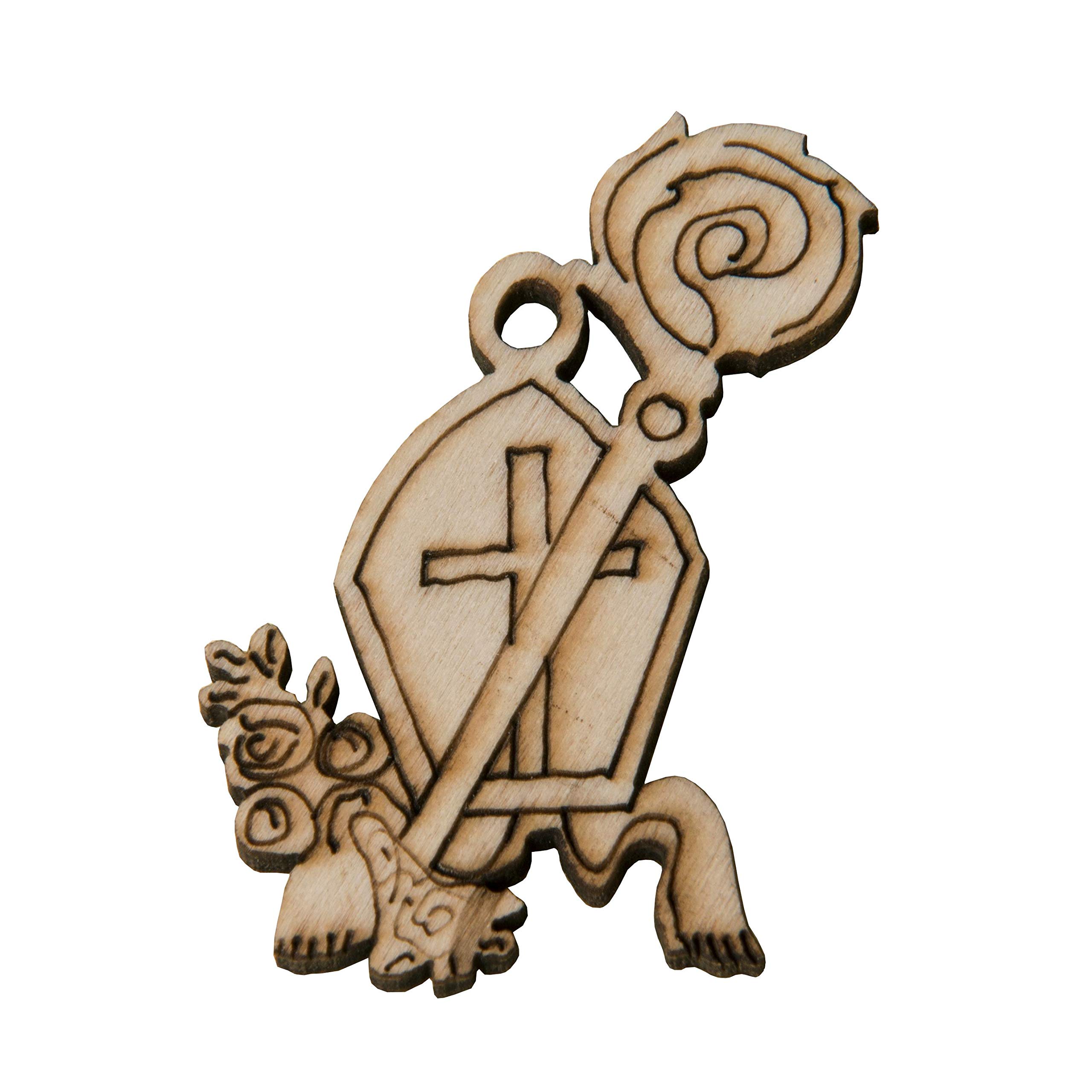 36 PIECES Bishop Confirmation Hat Wooden 4 cm DECORATION BOMBONIER