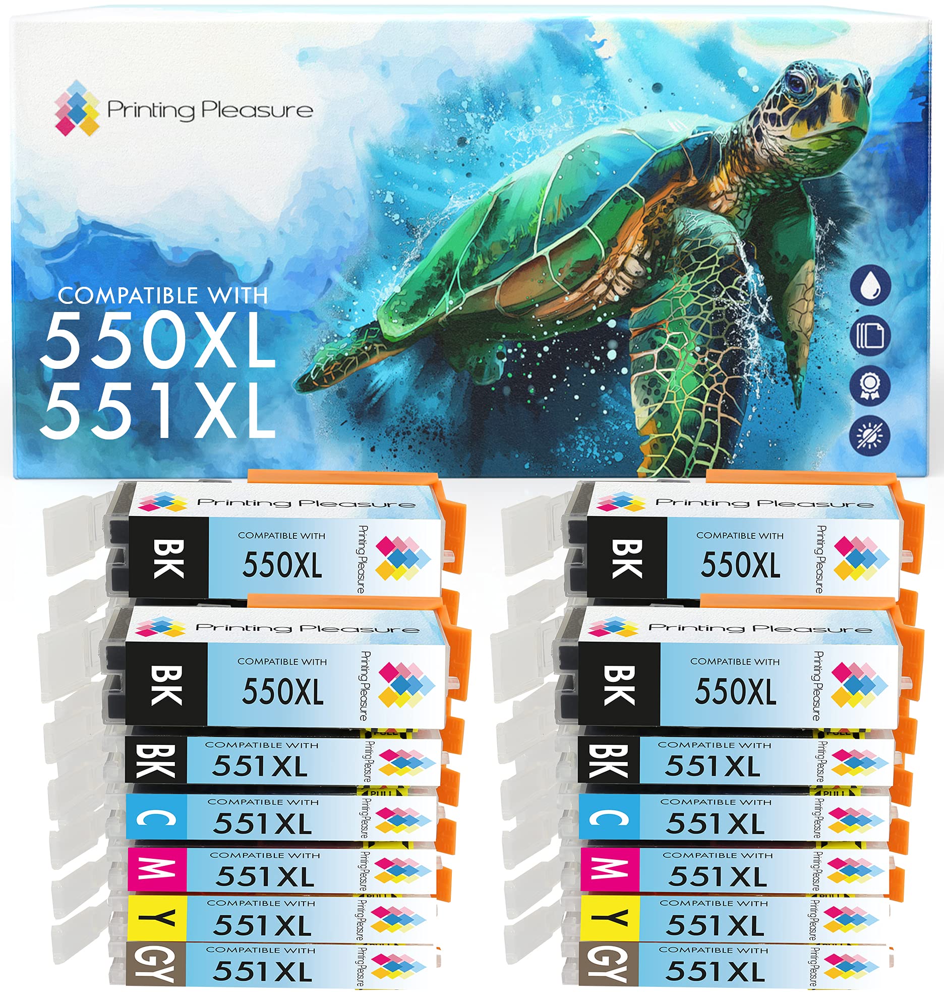 550XL 551XL Ink Cartridges,Compatible Ink Cartridge Replacement for PGI-550XL CLI-551XL for iP7150 iP8750 MG6350 MG7150 MG7550 - Black/Photo Black/Cyan/Magenta/Yellow,High Capacity (4 SET - 20 XL)