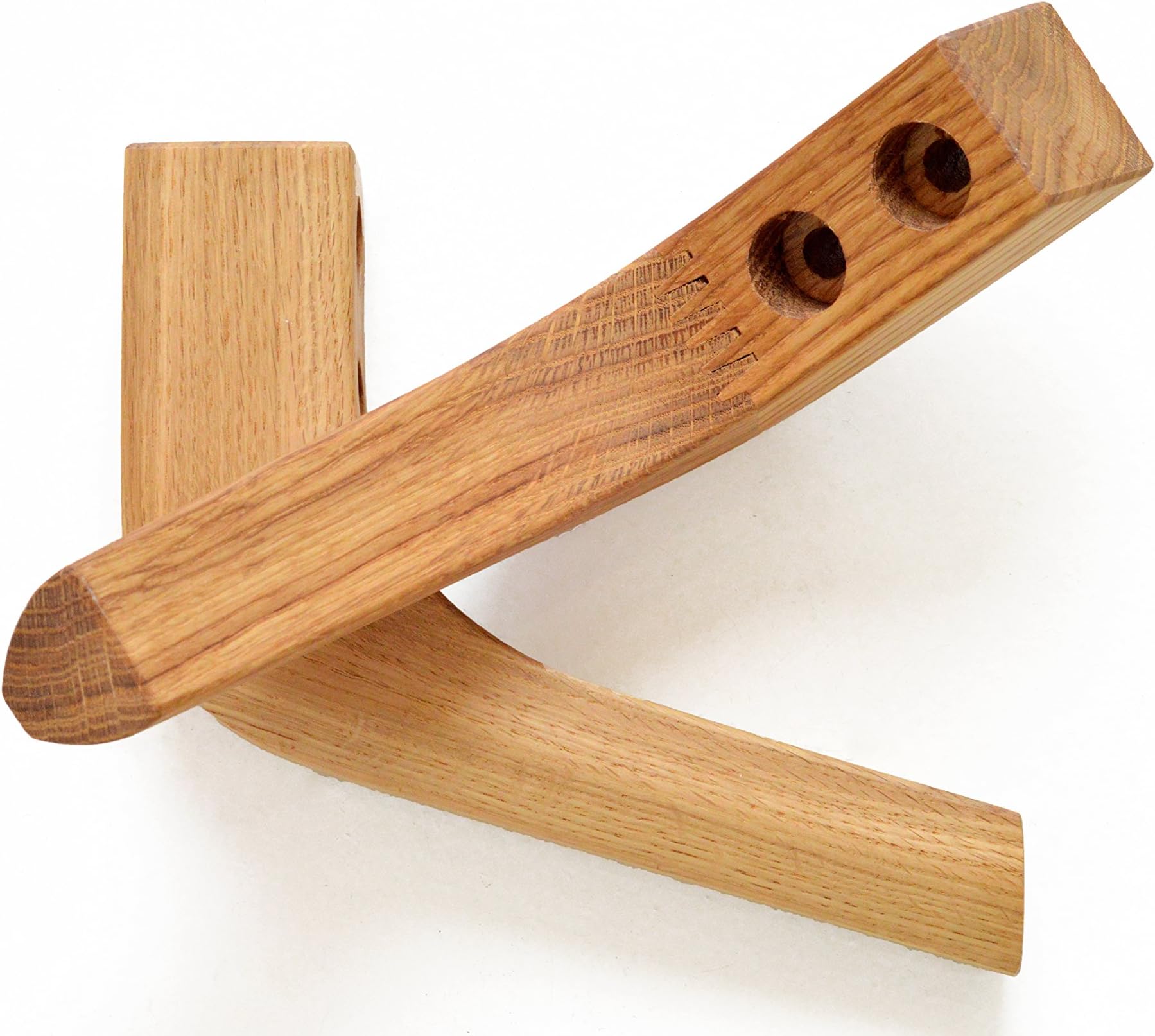 Set Of 2 Wooden legs for Sofa, Settees, Nightstand, Cabinets Natural Solid Oak replacement Furniture Legs 17 cm Height with full installation pack