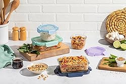 Ello Color Lock 8PC Mixed Glass Food Storage