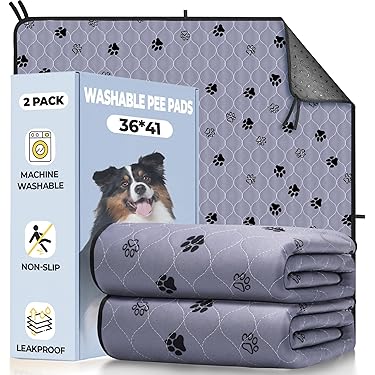Rocket & Rex XL Washable Dog Pee Pads - 60x60 Inch Reusable, Nonslip, Waterproof Pad For Training & Playpens - View #2