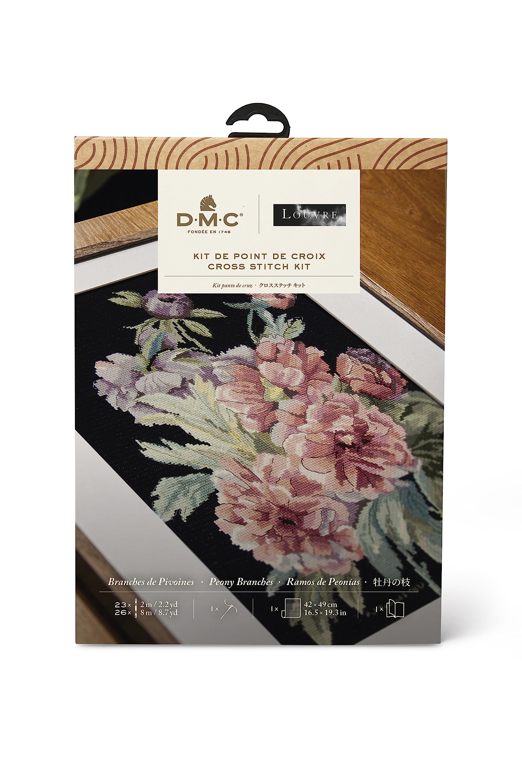 DMC Peony Branches Cross Stitch Kit