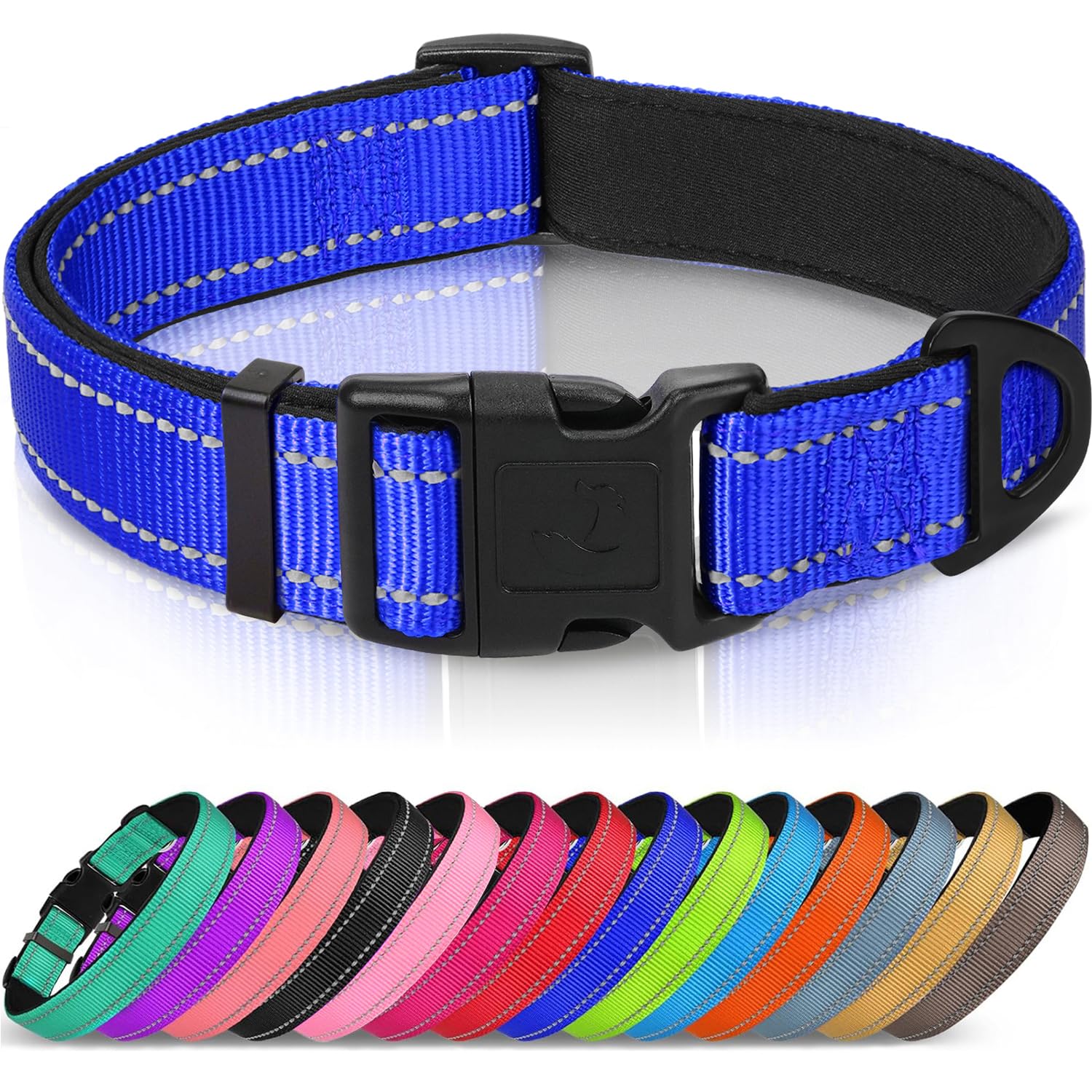 Joytale Reflective Dog Collar,Soft Neoprene Padded