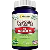 aSquared Nutrition Fadogia Agrestis 1000mg & Tongkat Ali 400mg - 120 Capsules - Fadogia Agrestis Extract Supplement and Powder Complex Pills