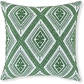 Signature Design by Ashley Bellvale Contemporary Square Indoor/Outdoor Pillow with Embroidered Diamond Design, 16" x 16", Gre