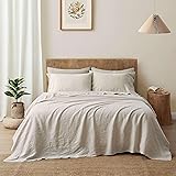 ATLINIA 100% Pure Flax Linen Bedding Set - Stone