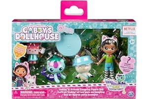 Gabby's Dollhouse, Campfire Gift Pack with Gabby Girl, Pandy Paws, Baby Box & Mercat Toy Figures, Collectible Kids Toys for Girls & Boys 3+