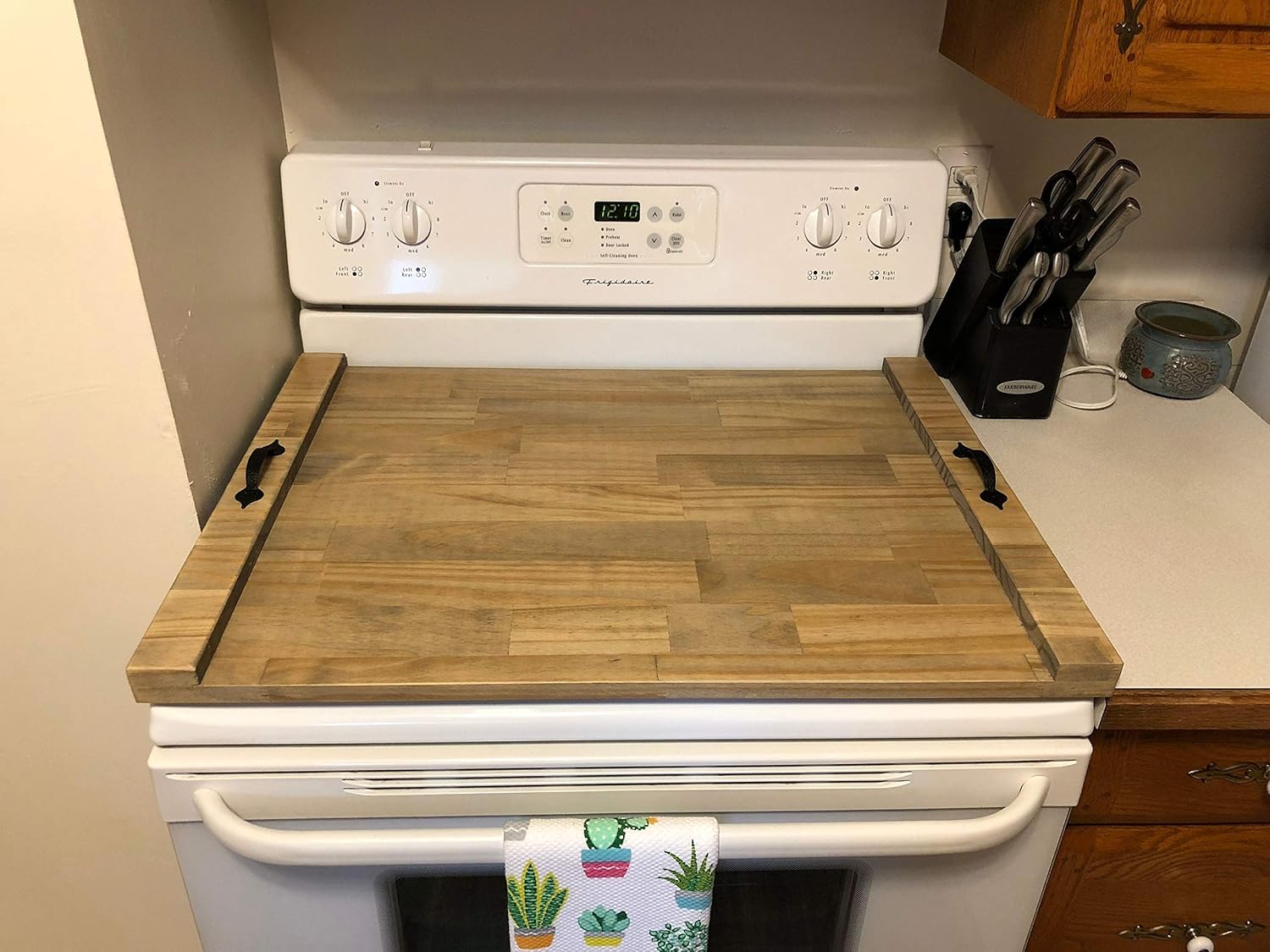 Rustic Stove Top Cover, Wooden Tray For Stove, Stove Top