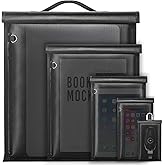 beautybucketZJL 5 Pack Faraday Bags, Large Faraday Cage with Handle, Anti-Tracking Faraday Bag for Laptops & Tablets & Phones & Car Keys, Fireproof & Waterproof RFID Signal Blocker Bag