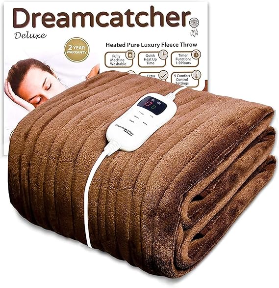Dreamcatcher Luxurious Electric Heated Throw, Supersize 200 x 130cm
