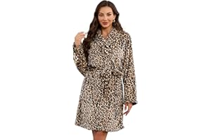 U2SKIIN Women Fleece Robe, Short Cozy Plush Robes for Womens Soft Shawl Collar Warm Spa Bathrobe