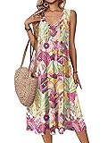 Zeagoo Women Casual Tank Midi Sundress with Pockets