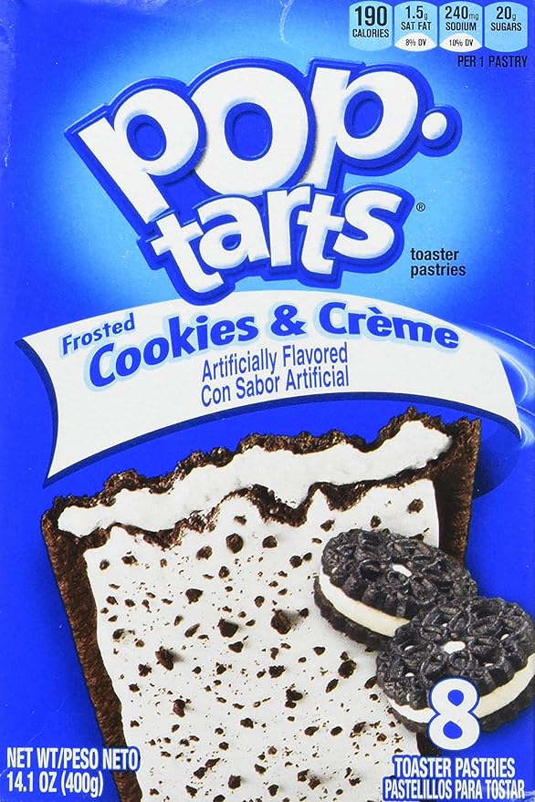 Kelloggs Pop-Tarts Cookies & Creme 8 piece (400g): Amazon.es: Electrónica