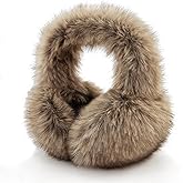 NASULAR Winter Women Earmuffs Foldable Furry Ear Muffs Warm Fuzzy Ear Warmers Plush Faux Fur Ear Covers for Cold Weather