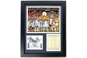Legends Never Die, Inc. Tottenham Hotspur F.C. | 2025 UEFA Europa League Champions | Tottenham Hotspur Football Club | Tottenham Soccer Collectible |12"x15" Framed Double Matted Photo Collage