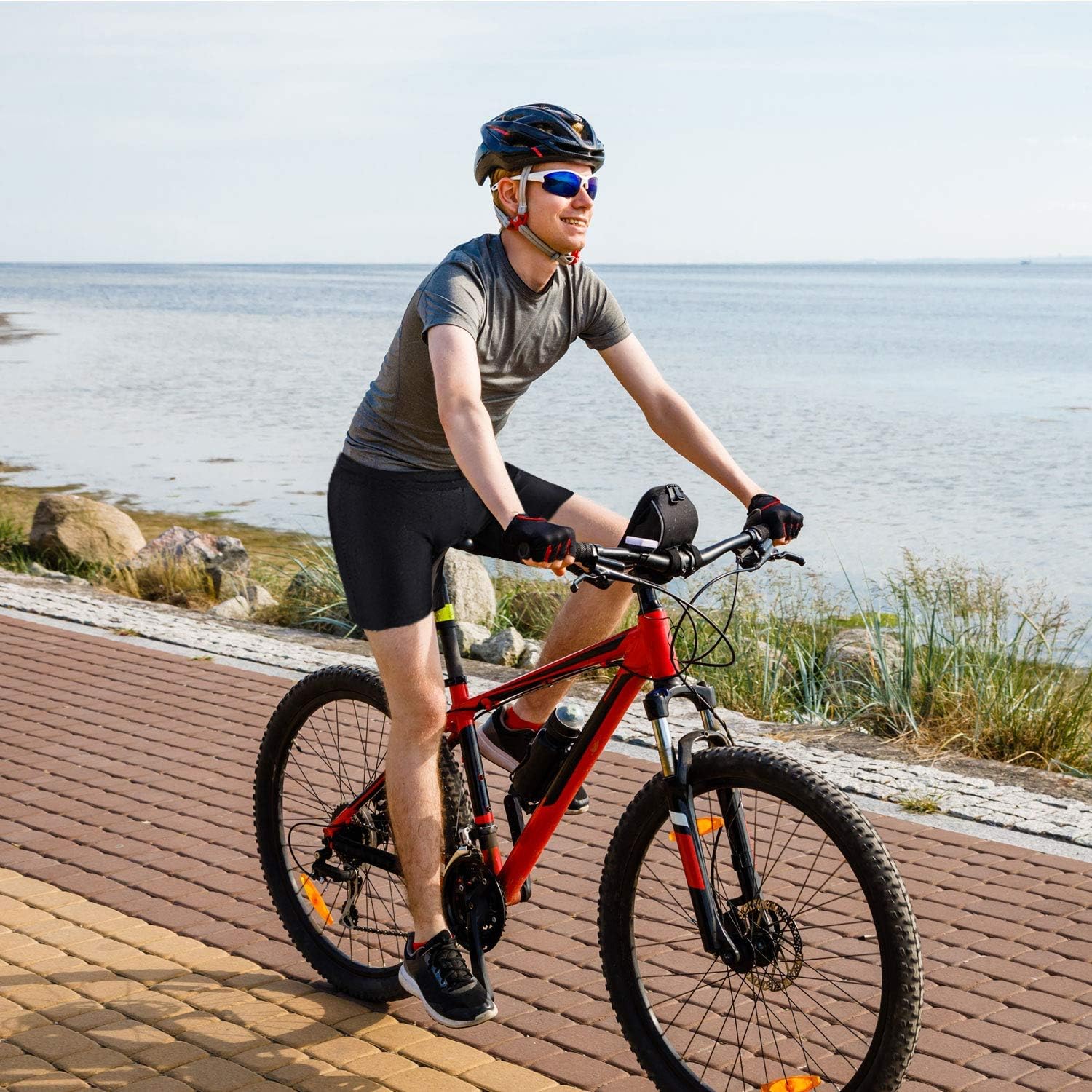 4D Padded Cycling Shorts Men Women, Breathable Bicycle Bike Shorts Underwear: Clothing