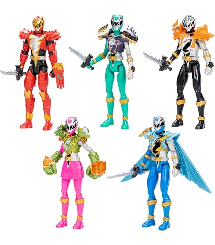 Amazon.com: Power Rangers Dino Fury 5 Team Multipack 6-Inch Action