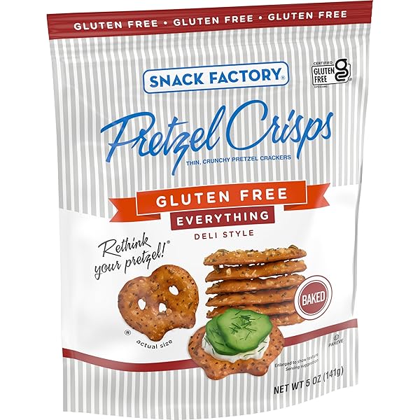 SNACK FACTORY PRETZEL CRISPS, GLUTEN FREE EVERYTHING FLAVOR, 5 OZ