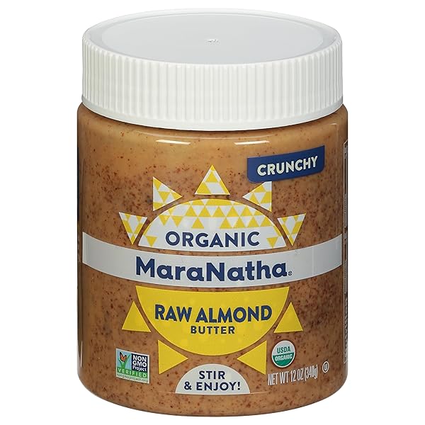 MARANATHA ORGANIC CRUNCHY RAW ALMOND BUTTER, 12 OUNCE...