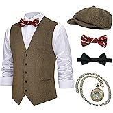 1920s Mens Costume Gatsby Cosplay Roaring 20s Gangster Accessories Set