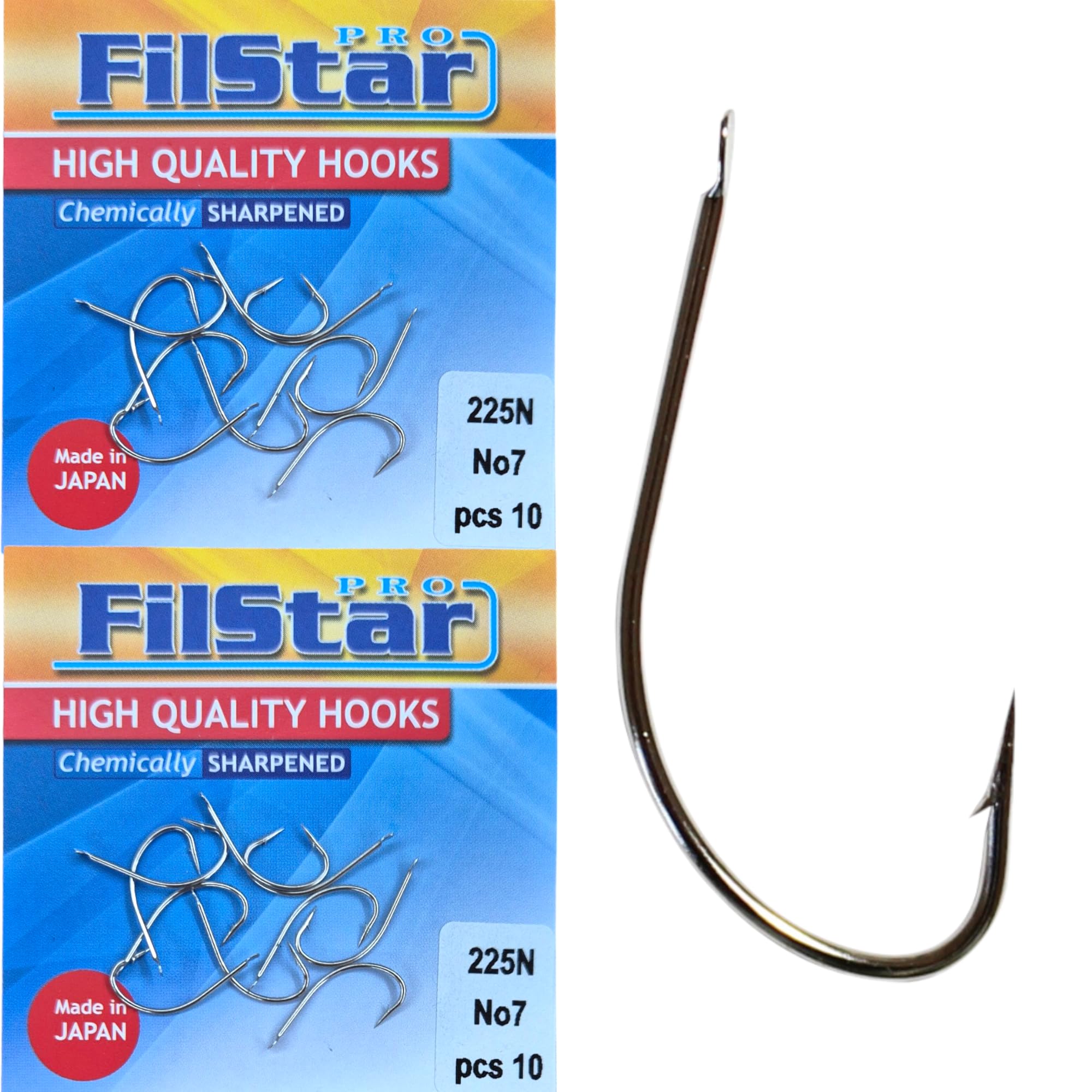 PRO FILSTAR 20 Pieces Fishing Hook Set N7 - Carp Fishing Hooks - Carp Fishing Accessories - Barbed Carp Hooks - Carp Fishing Reversed Hooks - Carp Rigs - Fishing Accessories - Method Feeder -