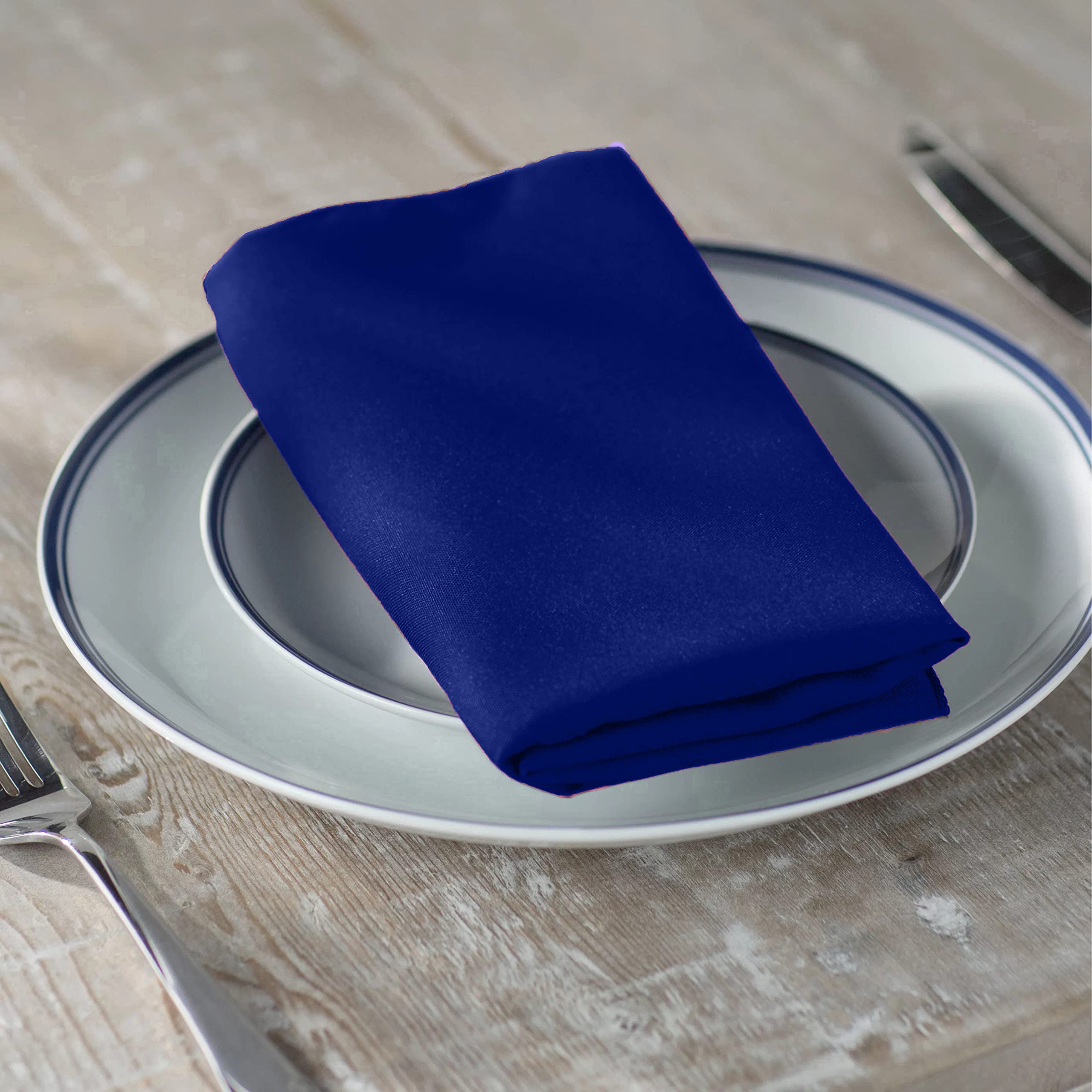 LA Linen 10-Pack Poly Poplin Napkin, Soft Cloth