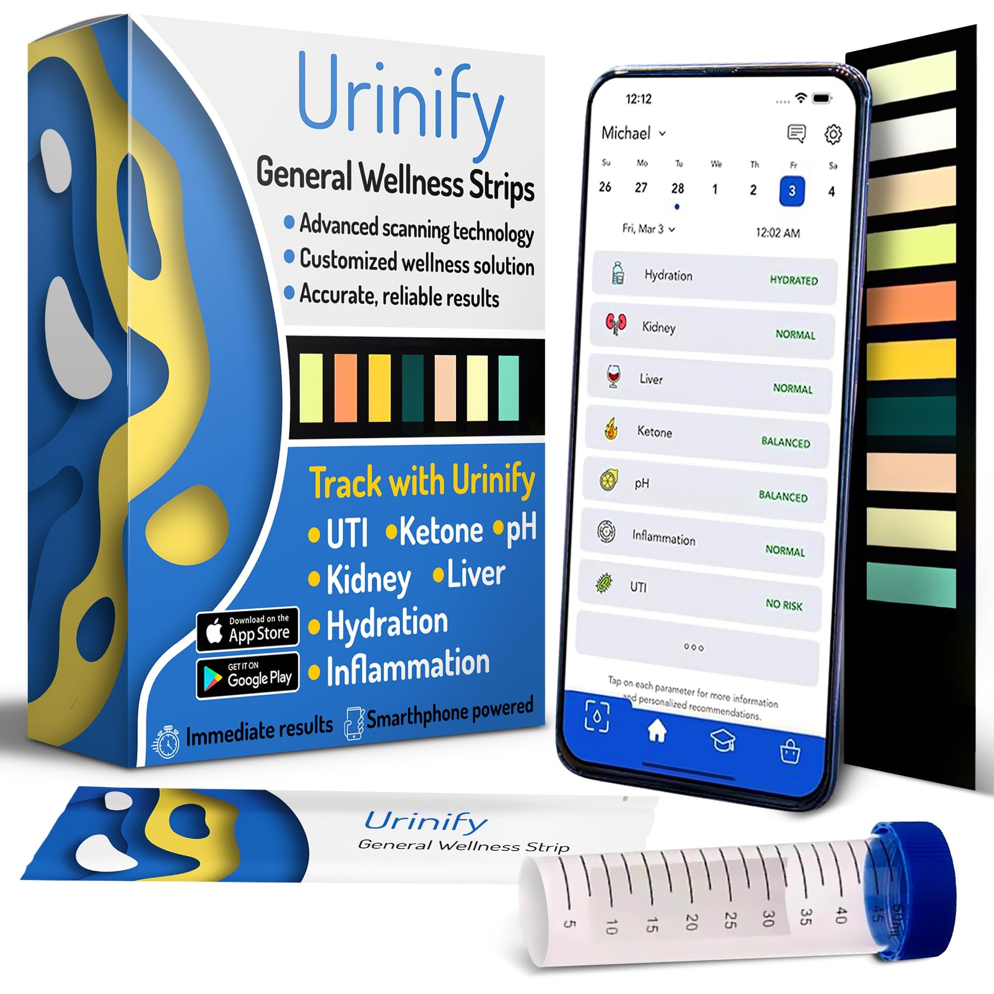 Mua [URINIFY Essential] Mobile App Urine Test Strips and at Home UTI