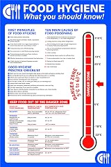 DAVE CHARLES DESIGNS 2pk Food Hygiene Temperature Posters 200x300mm Self view 4
