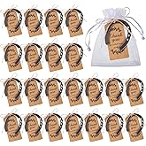 Breling 50 Pieces Lucky Horseshoes Wedding Favors Rustic Craft Gifts with Kraft Tags Cast Iron Horseshoe Favors for Birthday Wedding Baby Shower Western Party Decorations
