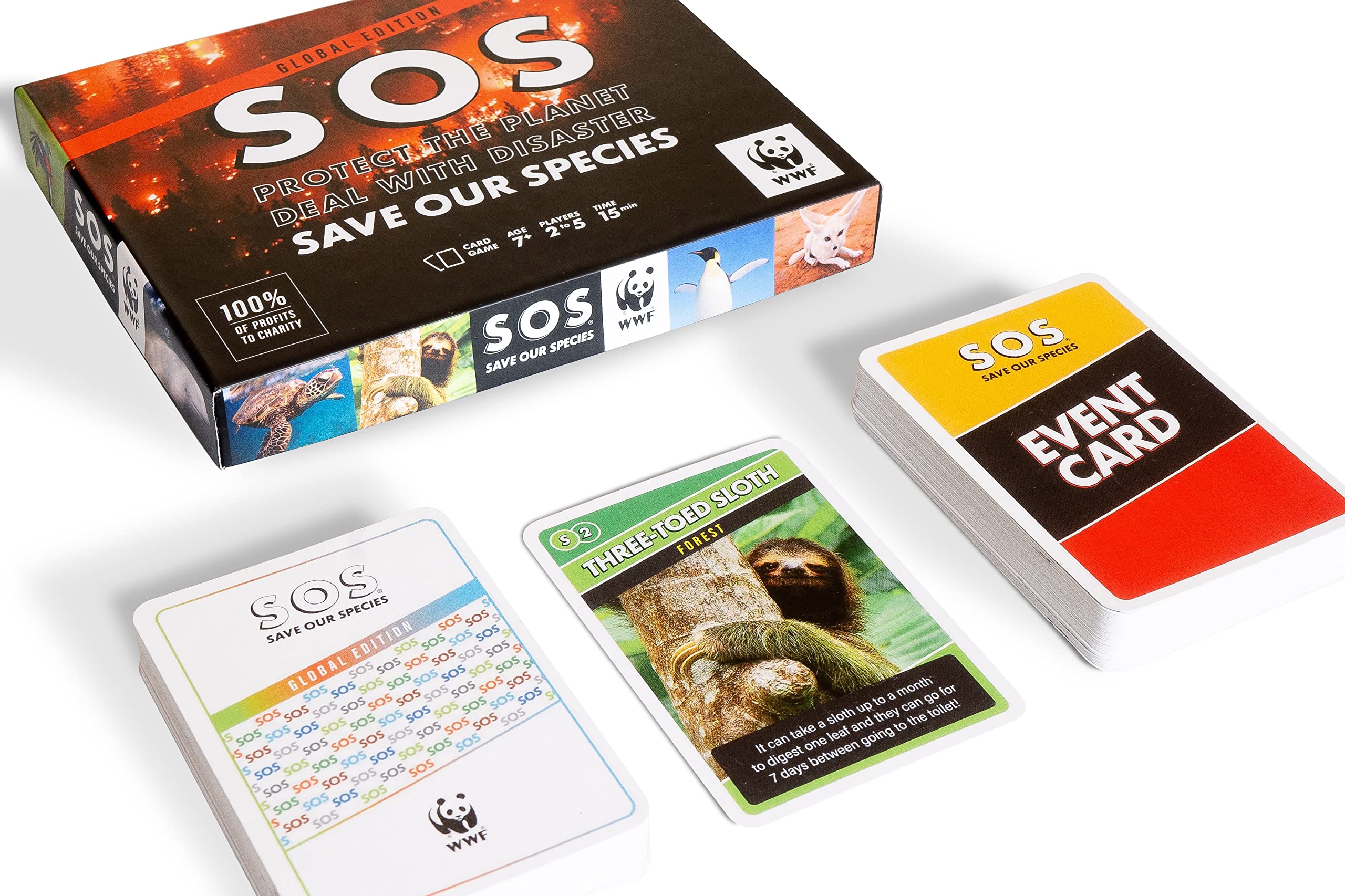 SOS Save Our Species | Card Game | Endangered Animals | Rummy Meets Top Trumps | For Adults, Teens & Kids | Co-Created with WWF | Global Edition