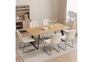 ZckyCine 67" Expandable Dining Table Set with Chairs – Modern Rectangular Wooden Table, Space-Saving Multifunctional Furniture for Kitchen, Apartment, or Small Dining Room