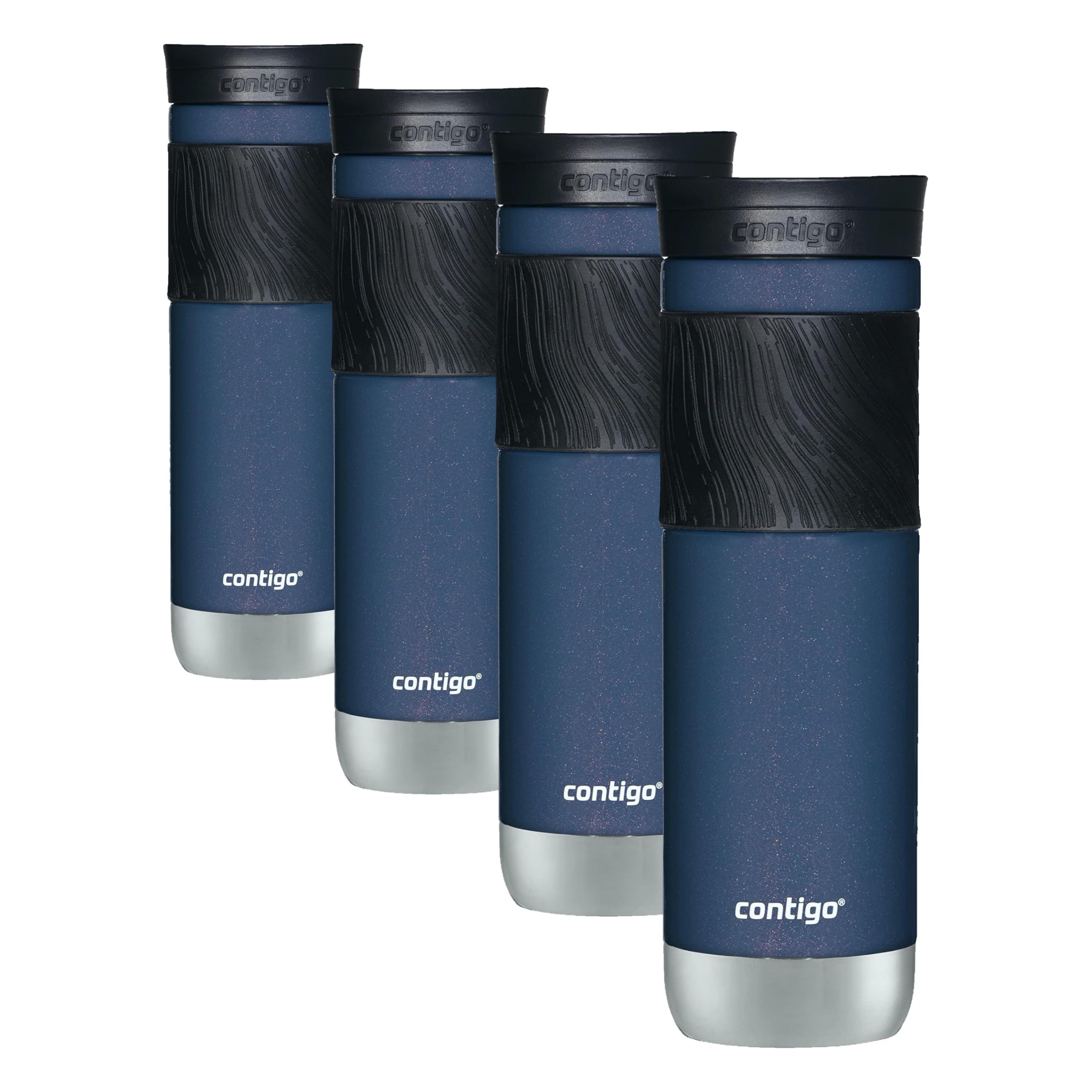 Contigo Byron Travel Mug, Insulated Stainless Steel, 24oz | Leak-Proof Lid | BPA-Free | ThermoLock Insulation | Pack of 4 Image