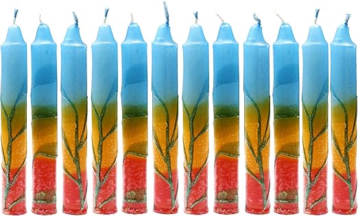 Amazon Com Shabbat Candles Decorative Taper Candle Set With
