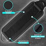 WFX Ankle Straps for Cable Machines Double Stainless Steel D Ring Black Single view 3