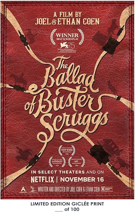 Rare Poster Coen Freres La Ballade De Buster Scruggs Netflix 2018 Reprint D 100 12 X 18 Amazon Fr Cuisine Maison