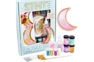 STMT D.I.Y. Resin Jewelry Dish Kit, Epoxy Resin Jewelry Dish Kit, Creative Resin Craft Kit for Beginners, Create Your Own Trinket Tray Dish, Great Weekend Activity for Kids Adults