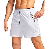 G Gradual Men's Running Shorts with Zipper Pockets Quick Dry Gym Athletic Workout 5" Shorts for Men