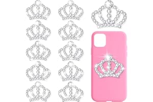 SYHOOD Crystal Rhinestone Crown Embellishments Rhinestone Embellishments Flatback Crystal Accessory for DIY Crafts Jewelry Making Phone Back Shell Wedding Decoration and Present Decoration(12 Pieces)