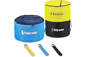 CONEPY RV Sewer Hose Storage Bags 3 Pack, Waterproof Zipper Closure Bags for RV Storage and Organization, Large RV Storage Bags for Fresh/Black Water Hoses, Electrical Cords and RV Accessories