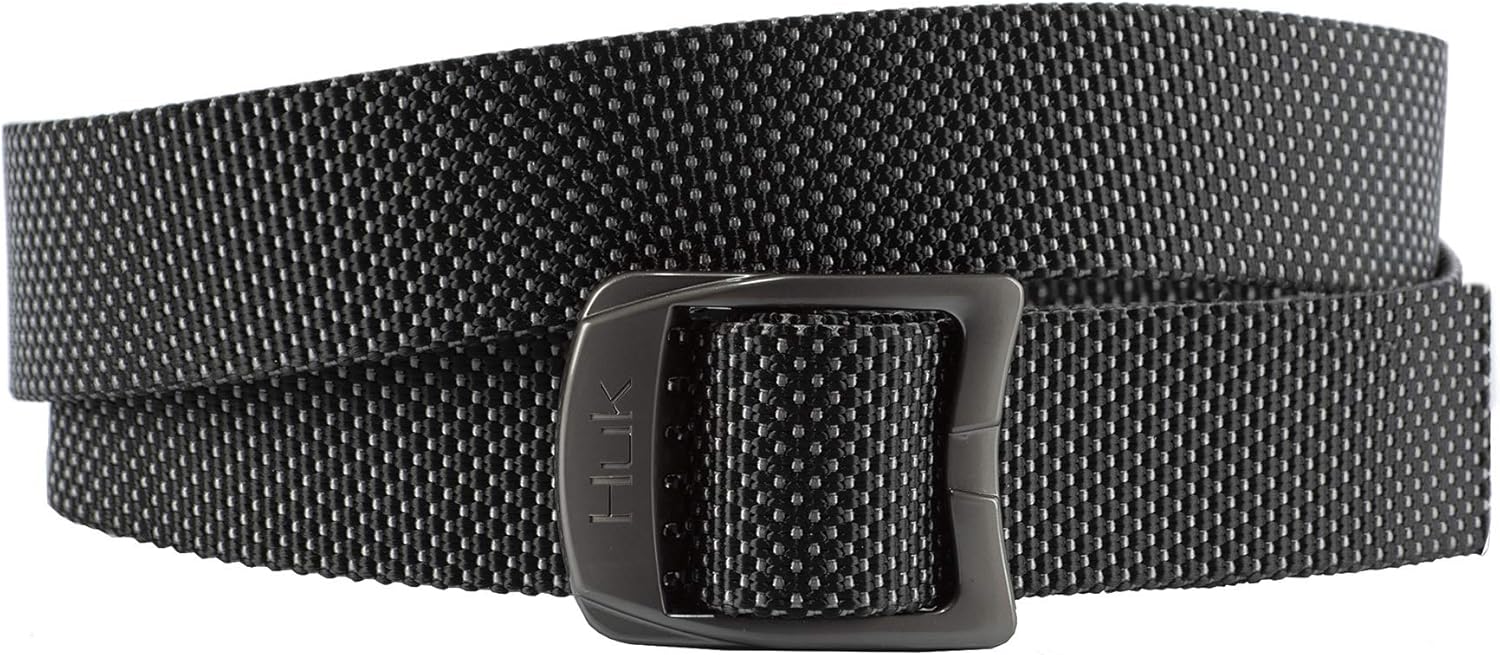 HUK Basic Web Belt | Black | 100% Nylon | Quick Dry | 52" Length | One Size : Clothing