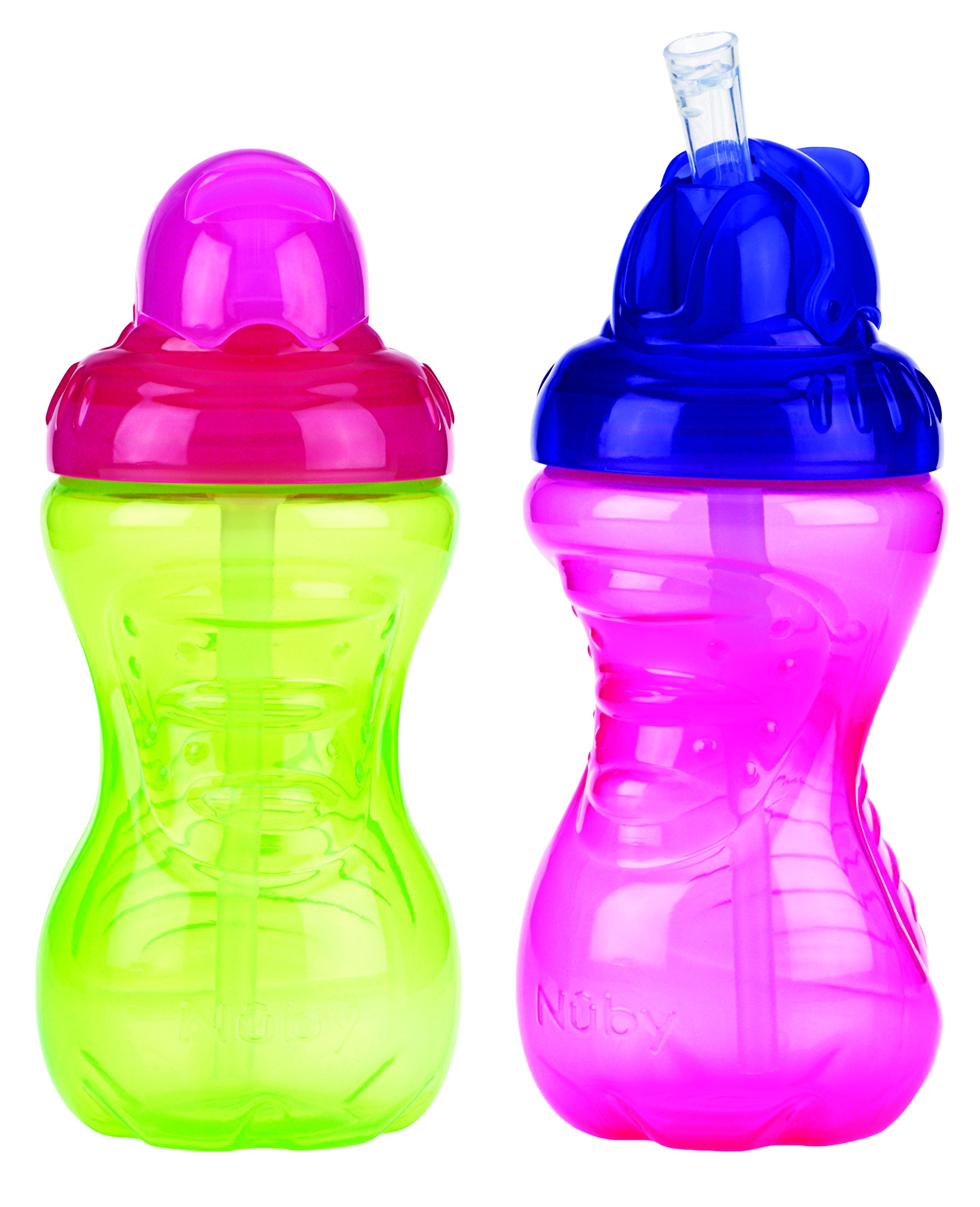 Nûby Flip-It No-Spill Cup (2 Pack, Girl Colours)