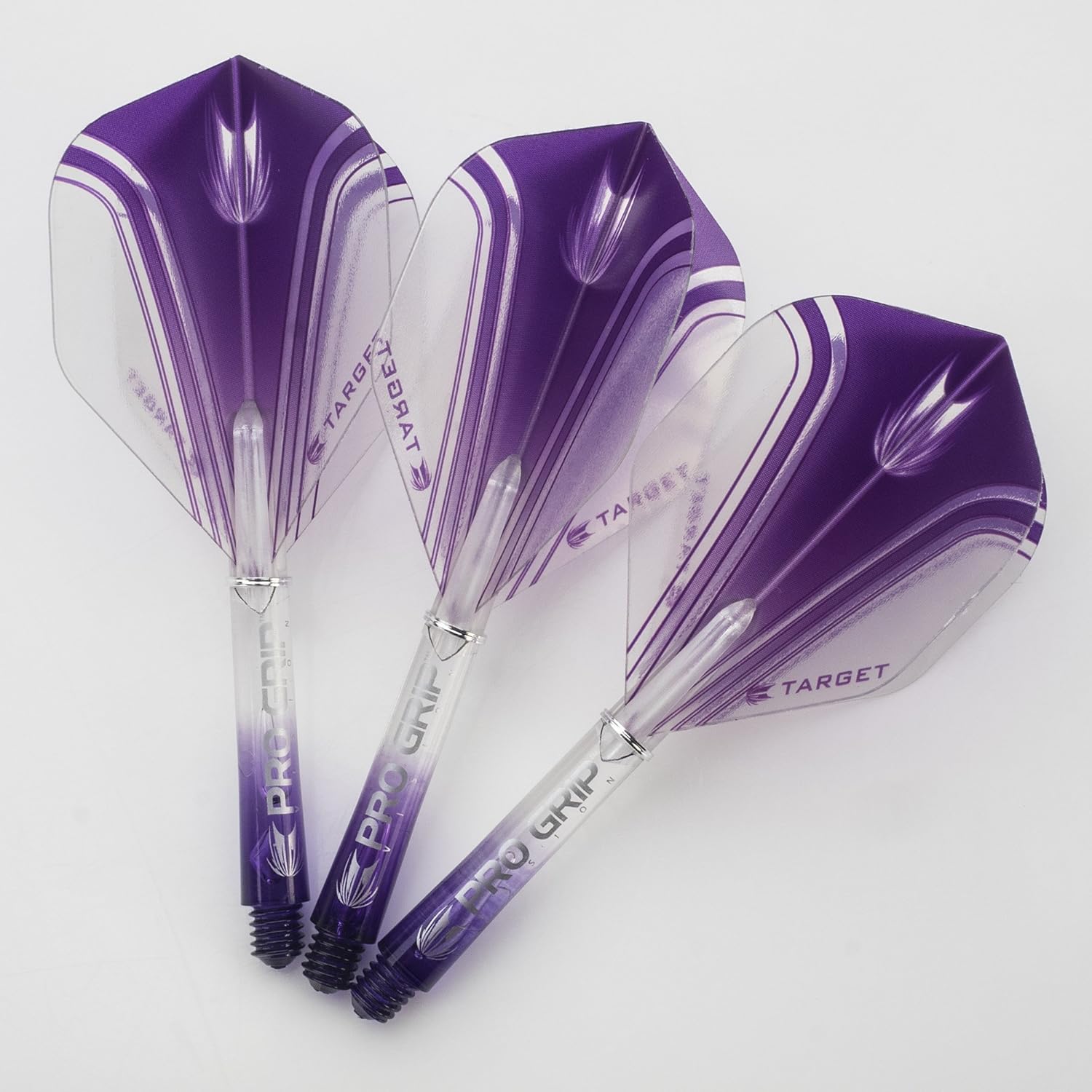5 x SETS PRO GRIP VISION STEM PRO V FLIGHT MEDIUM PURPLE COMBO TARGET